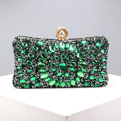 Βραδινό πορτοφόλι Bling Rhinestone Crystal Diamond Γυναικεία τσάντα Clutch Fashion Δείπνο Γαμήλιο πάρτι Τσάντα ώμου Τσάντα χρημάτων