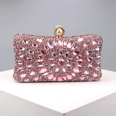 Βραδινό πορτοφόλι Bling Rhinestone Crystal Diamond Γυναικεία τσάντα Clutch Fashion Δείπνο Γαμήλιο πάρτι Τσάντα ώμου Τσάντα χρημάτων