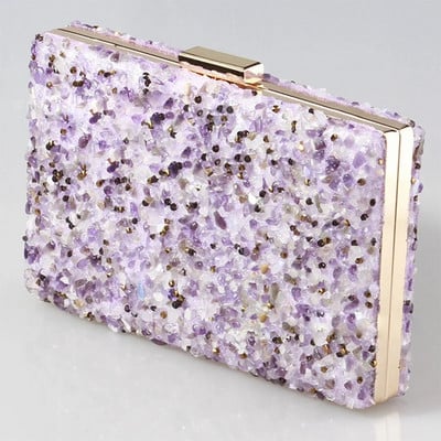 Crystal Stone Dinner Clutch Γυναικείες βραδινές τσάντες γάμου Κρυστάλλινα διαμάντια Τετράγωνη τσάντα Γυναικεία πολύχρωμη τσάντα τσαντάκι και τσάντα