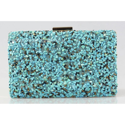 Crystal Stone Dinner Clutch Γυναικείες βραδινές τσάντες γάμου Κρυστάλλινα διαμάντια Τετράγωνη τσάντα Γυναικεία πολύχρωμη τσάντα τσαντάκι και τσάντα