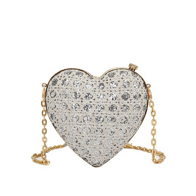 Βραδινή τσάντα Clutch Τσάντα Luxury Love Heart Diamonds Exquisite Design Exquisite For Women Girls Party Τσάντα Γαμήλια τσάντα συμπλέκτες