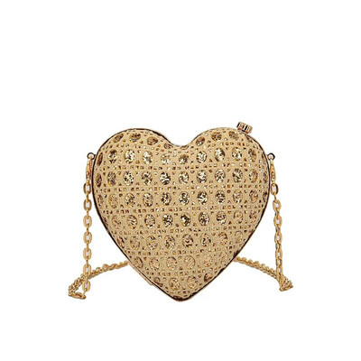 Βραδινή τσάντα Clutch Τσάντα Luxury Love Heart Diamonds Exquisite Design Exquisite For Women Girls Party Τσάντα Γαμήλια τσάντα συμπλέκτες