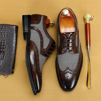Ανδρικά παπούτσια για φόρεμα Δερμάτινα παπούτσια αερισμού Μόδα Bullock Ανδρικά Ανδρικά Ανδρικά Επίσημα Επαγγελματικά Casual Ανοιξιάτικα παπούτσια σχεδιαστών για άνδρες