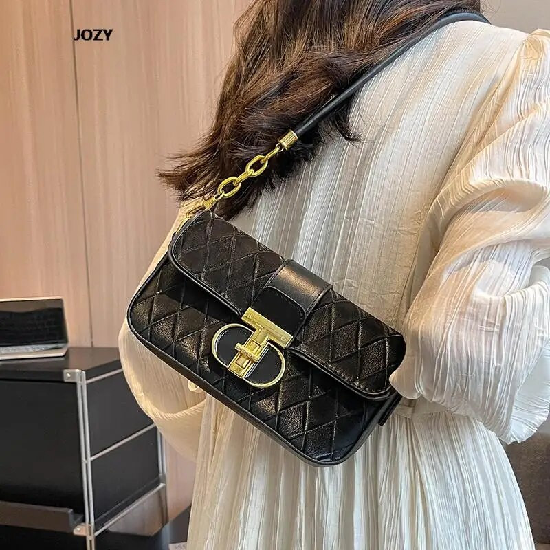Diamond Lattice Luksuzne dizajnerske svestrane torbe na rame Nove trendi ležerne klasične torbe preko ramena za žene Kožne male torbice