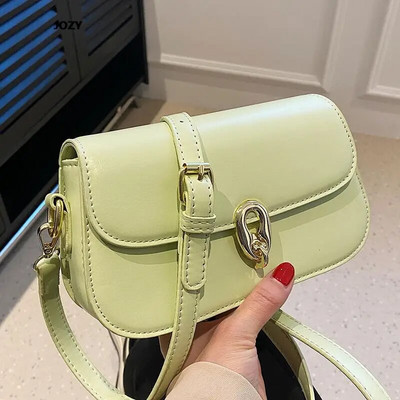 2023. Nova jednobojna luksuzna dizajnerska kožna ležerna ljetna modna torba preko ramena za žene klasična vintage torbica