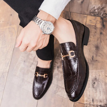 2020 Мъжки официални бизнес обувки Brogue Луксозни мъжки обувки за рокли Мъжки ежедневни мокасини за сватбени партита jkm98