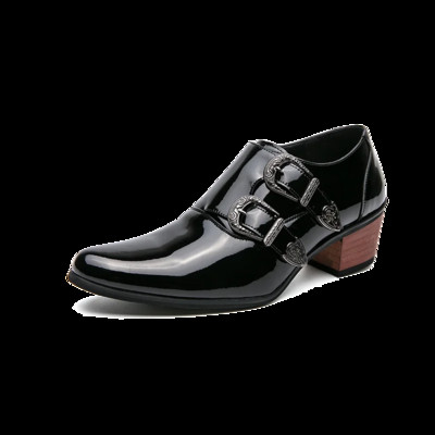 Klasikinio madingo rudo rašto vyriškos suknelės batai didelio dydžio 46 odiniai smailūs batai vyrams Aukštakulniai Vyriški batai