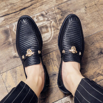 Мъжки бизнес обувки Coslony Висококачествена изкуствена кожа Нов стилен дизайн Обувки с приплъзване Ежедневни официални официални обувки Кожена обувка