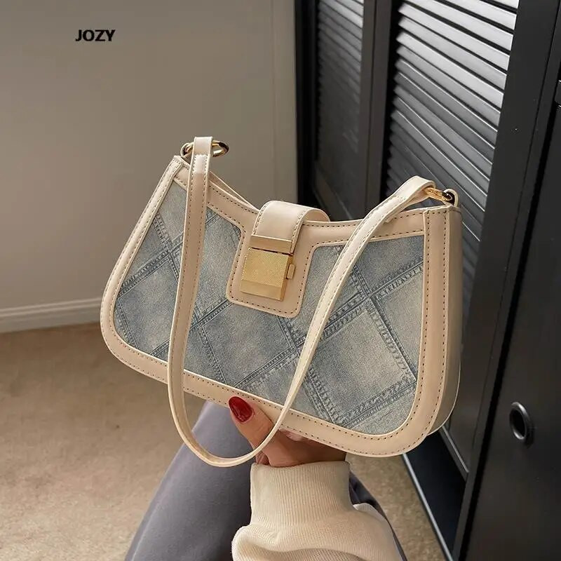 Vasaros džinsinis laisvalaikio ant pečių madingos moteriškos rankinės Prabangios dizainerio universalios 2023 m. Naujos Crossbody mados klasikinės rankinės moterims
