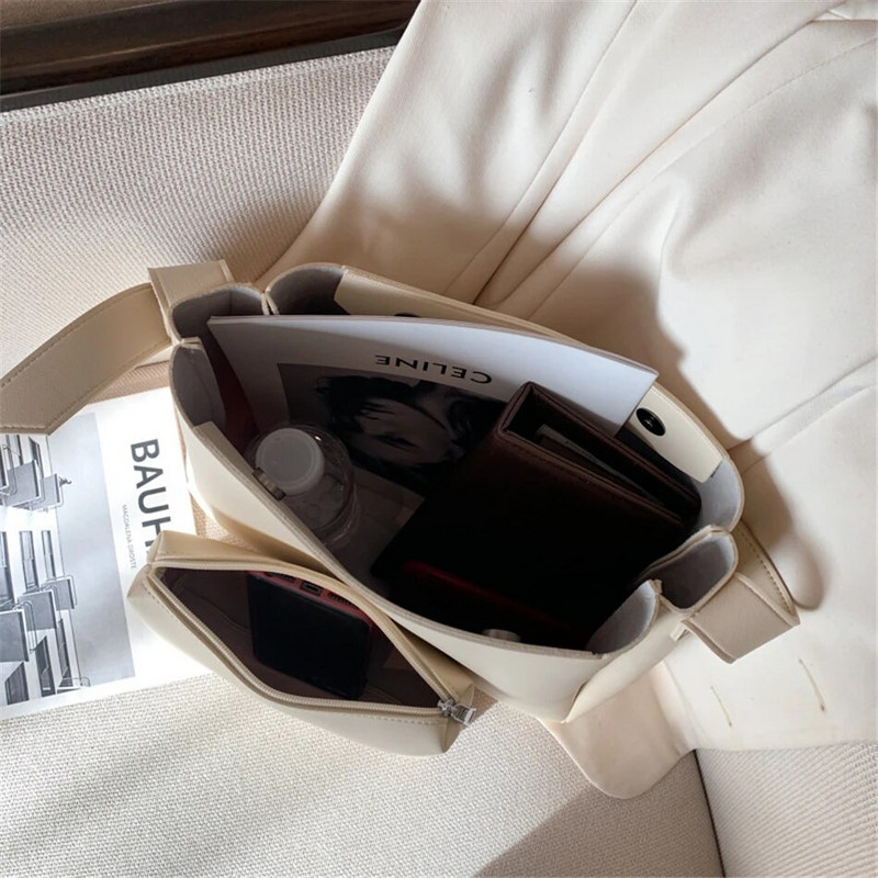 2 komplekti vabaaja kandekott PU-nahast õlakott naistele Moodne naiste reisikott Disainer Luksuslik naiste kaenlaaukott uhiuus