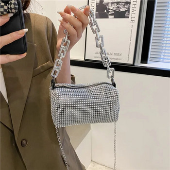 Μικρές τσάντες αγγελιαφόρου τύπου Bling Diamond για γυναίκες 2022 Καλοκαιρινή τάση Πολυτελής μόδα Ταξιδιωτικές τσάντες ώμου Πορτοφόλια