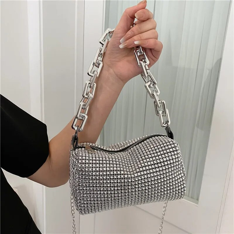 „Bling Diamond Design“ maži „crossbody“ rankinės moterims 2022 m. vasaros tendencija Prabangios mados kelionių rankinės ant pečių piniginės