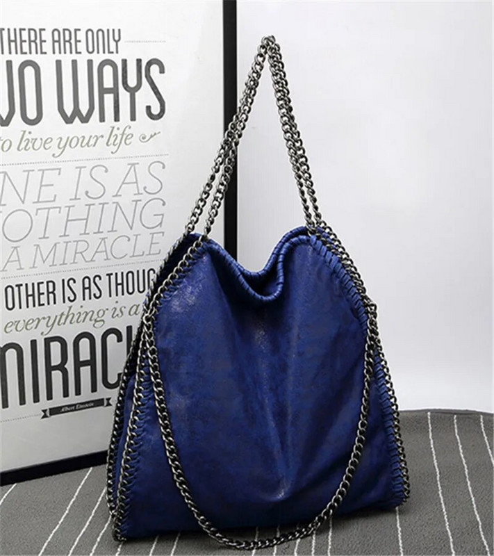 Μόδα Νέα Γυναικεία Αλυσίδα Τσάντα ώμου Μεγάλης χωρητικότητας Crossbody Τσάντα Γυναικεία Πτυσσόμενα Μονόχρωμα Τσάντες Τσάντες αγορών