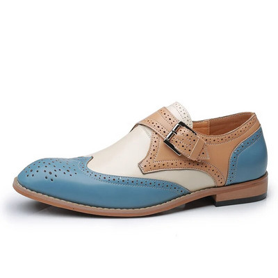 Rezbarene brogue cipele Muške modne cipele za vjenčanje Talijanski dizajner Muške svečane cipele za vožnju Kožne natikače na muškim oksfordicama