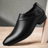 Vyriški poliuretano odiniai batai Proginiai suknelių batai vyrams Didingo dydžio vakarėliui vestuvėms biuro darbo batai Slip on Business Casual Oxfords
