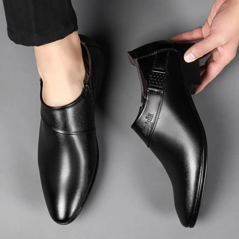 Vyriški poliuretano odiniai batai Proginiai suknelių batai vyrams Didingo dydžio vakarėliui vestuvėms biuro darbo batai Slip on Business Casual Oxfords