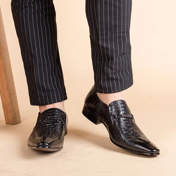 Κλασικά ανδρικά slip-on δερμάτινα παπούτσια Γραφείο μόδας πολυτελείας Casual Business Ανδρικά Επίσημα Παπούτσια Αλιγάτορας Ανδρικά Loafers