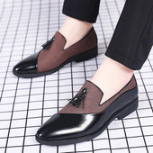 Mados dizainerio suknelių batai vyrams Vestuvinės suknelės batų užsegimas ant atsitiktinio verslo Oksfordo vyrų vestuvių vakarėlio klubo didelio dydžio batai