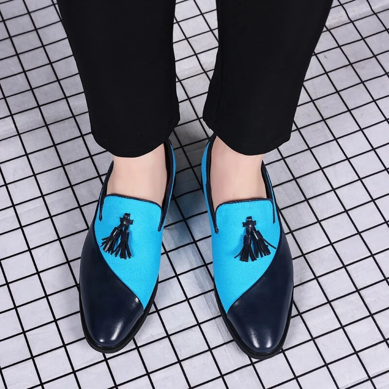 Mados dizainerio suknelių batai vyrams Vestuvinės suknelės batų užsegimas ant atsitiktinio verslo Oksfordo vyrų vestuvių vakarėlio klubo didelio dydžio batai