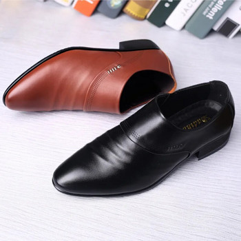 Официални обувки за мъже Кожени бизнес обувки Универсални ежедневни мокасини Мъжки пантофи с остри пръсти Chaussure Homme