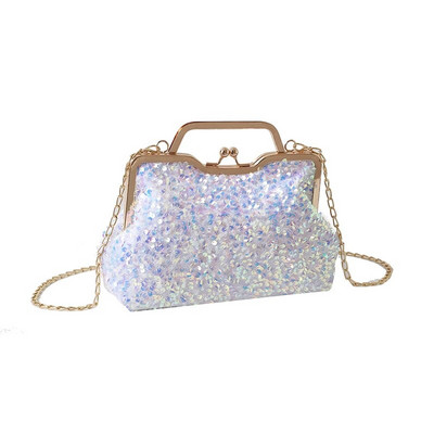 LEFTSIDE Sequin Crossbody Krepšiai moterims 2023 Prabangios dizainerių mados vakarėlio rankinės Trend Chain Cluth