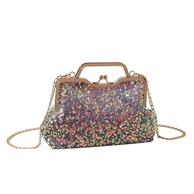 LEFTSIDE Sequin Crossbody Krepšiai moterims 2023 Prabangios dizainerių mados vakarėlio rankinės Trend Chain Cluth