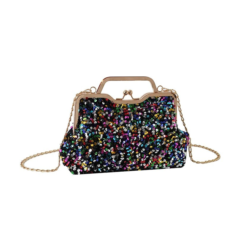 LEFTSIDE Sequin Crossbody Krepšiai moterims 2023 Prabangios dizainerių mados vakarėlio rankinės Trend Chain Cluth