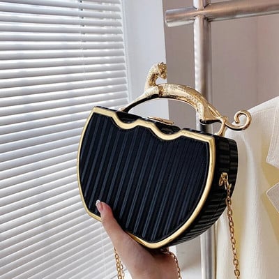 Naiste luksuslik disaintriibuga trükitud naiste käekott, mood kett Crossbody kotikarp, 2023. aasta suve uus naiste õlakott