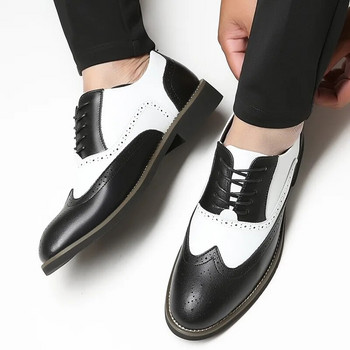Мъжки обувки Модни сватбени обувки за младоженеца Луксозни обувки Оксфорд в италиански стил Мъжки бизнес офис работни обувки