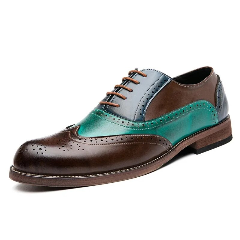 Madingi vyriški „Brogue“ batai Didelio dydžio 47 48 Vestuvių vakarėliui Odiniai batai Vyriški suvarstomi smailianosiais pirštais Suknelė įvairių spalvų oficialūs batai