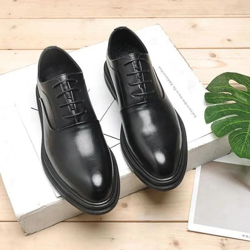 Muške svečane cipele Oxfords Poslovne uredske špice Crno smeđe na vezanje Muške svečane cipele Vjenčane cipele 569