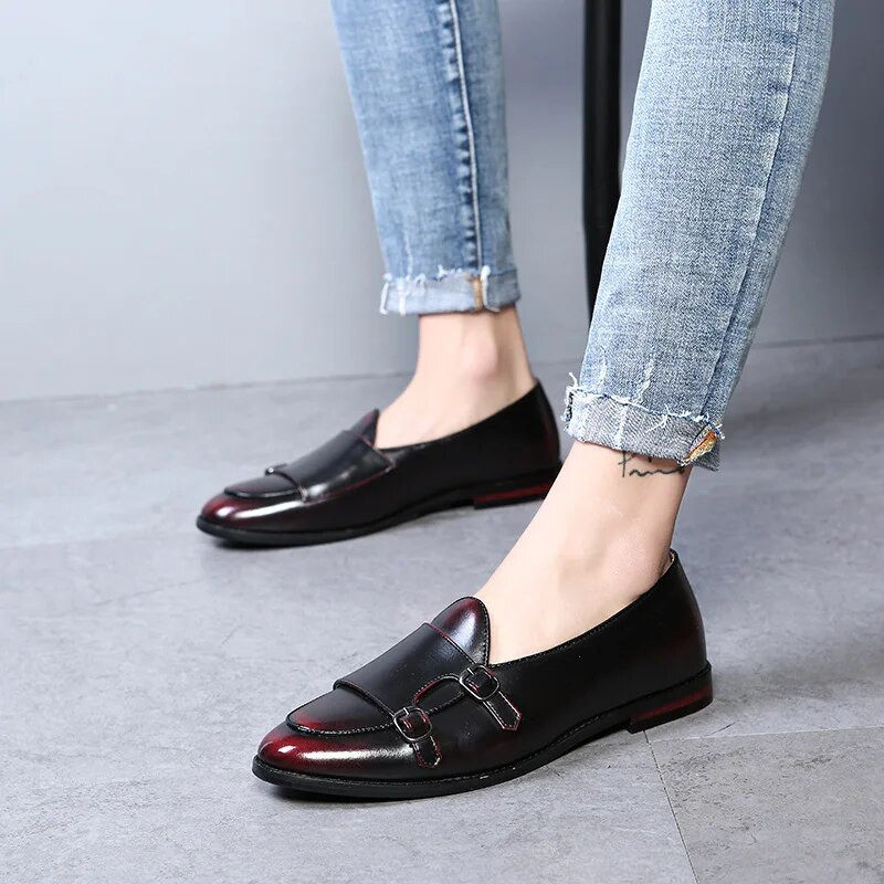 Moodsad Monk Strap -nahast kingad meeste suures suuruses Briti stiilis Loafer vabaaja lamedad kingad peoklubi 2021 jaoks, uus Zapatos Hombre