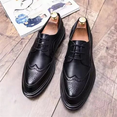 Nauji prabangūs mados vestuvių verslo batai vyriški Oksfordo suknelės batai krokodilo raštas vyriški oficialūs batai LH-67