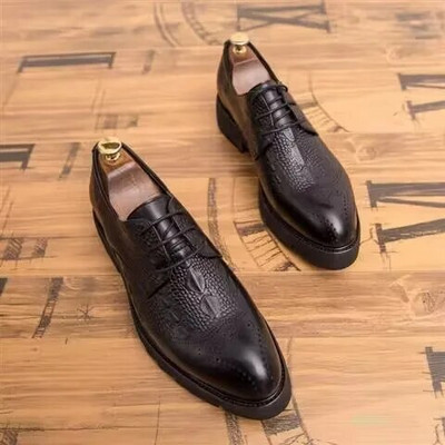 Nauji prabangūs mados vestuvių verslo batai vyriški Oksfordo suknelės batai krokodilo raštas vyriški oficialūs batai LH-67