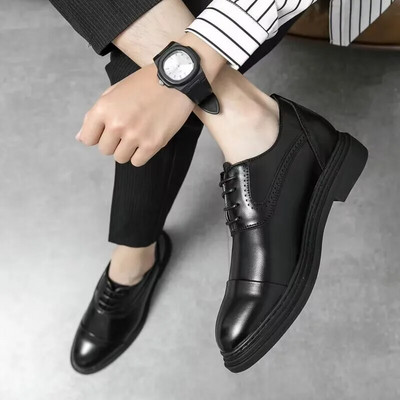 Nauji prabangūs mados vestuvių verslo batai vyriški Oksfordo suknelės batai krokodilo raštas vyriški oficialūs batai LH-67