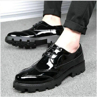 Nauji prabangūs mados vestuvių verslo batai vyriški Oksfordo suknelės batai krokodilo raštas vyriški oficialūs batai LH-67