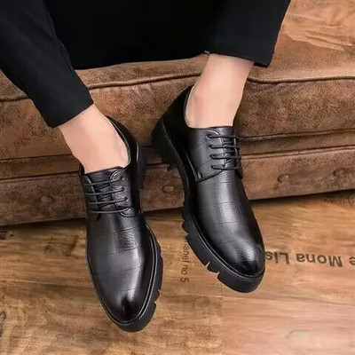 Nauji prabangūs mados vestuvių verslo batai vyriški Oksfordo suknelės batai krokodilo raštas vyriški oficialūs batai LH-67