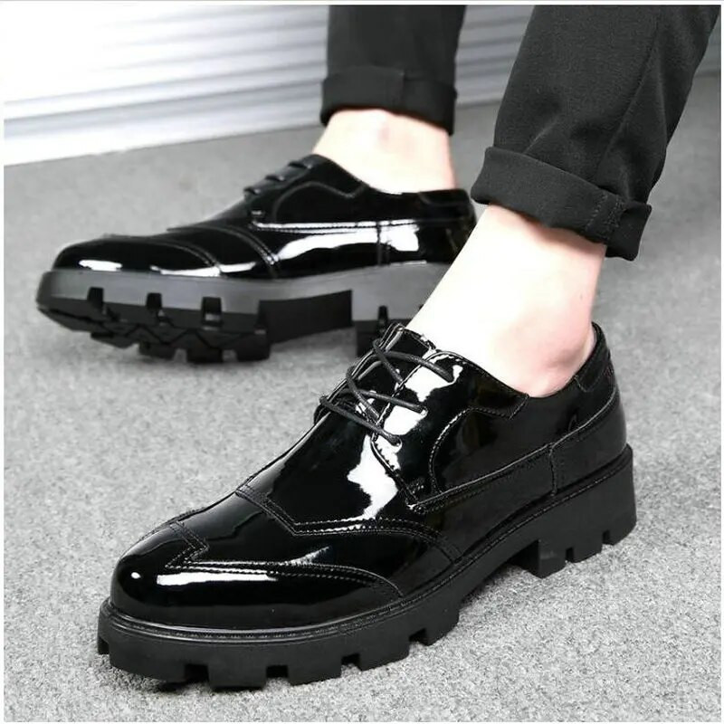 Nauji prabangūs mados vestuvių verslo batai vyriški Oksfordo suknelės batai krokodilo raštas vyriški oficialūs batai LH-67