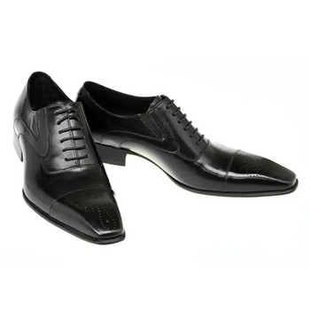Мъжки остри кожени обувки Мокасини Оксфордски обувки за мъже Официални мъжки рокли Противохлъзгащи се обувки с голям размер Zapatos Vestir Hombre