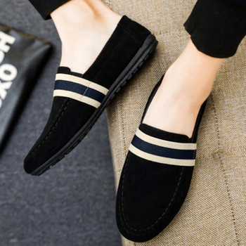 Stripe Solid Sneakers Ανδρικά Παπούτσια Μαύρα Μπλε Slip on Loafers Παπούτσια Μαλακά άνετα casual παπούτσια για άντρες Flats Zapatos Casuales