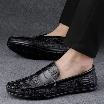 Σχεδιαστικά ανδρικά Loafers μεγάλου μεγέθους δερμάτινα casual παπούτσια Μοκασίνια μάρκας πολυτελείας Slip On Driving Παπούτσια μόδας Loafers ελαφριά