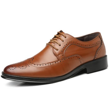 Ανδρικά παπούτσια Oxford Παπούτσια φόρεμα Brogue Κλασικά επαγγελματικά επίσημα παπούτσια Ανδρικά χειροποίητα