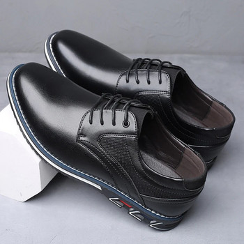 Ретро мъжки обувки Бизнес маркови кожени обувки Модни ежедневни обувки за мъже Черни кафяви дишащи мокасини Комфортни мъжки обувки 2023
