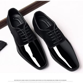 Νέα Oxford Shoes Ανδρικά παπούτσια φόρεμα με μυτερά παπούτσια Νυφικά παπούτσια με λάκα πολυτελείας Κλασικά παπούτσια Derby 2023 Δερμάτινα παπούτσια Μέγεθος 38-48