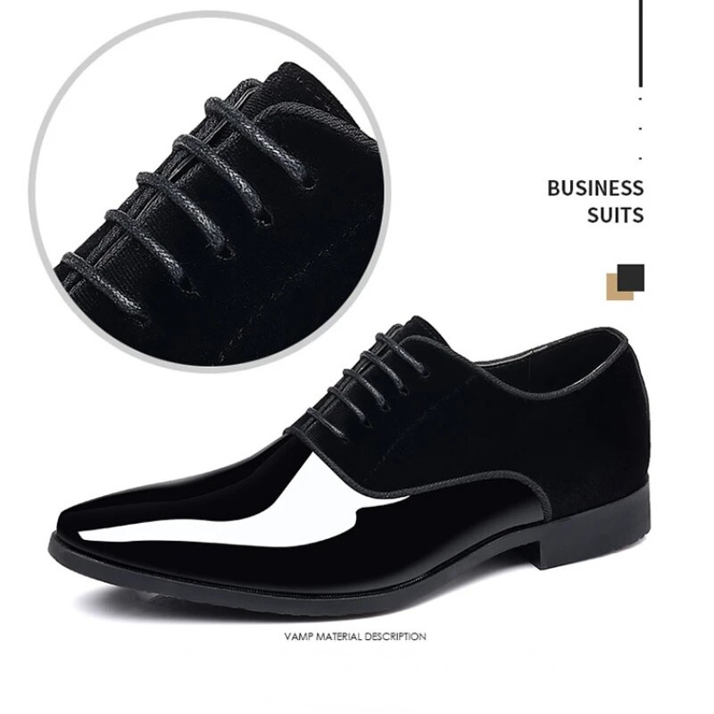 Νέα Oxford Shoes Ανδρικά παπούτσια φόρεμα με μυτερά παπούτσια Νυφικά παπούτσια με λάκα πολυτελείας Κλασικά παπούτσια Derby 2023 Δερμάτινα παπούτσια Μέγεθος 38-48