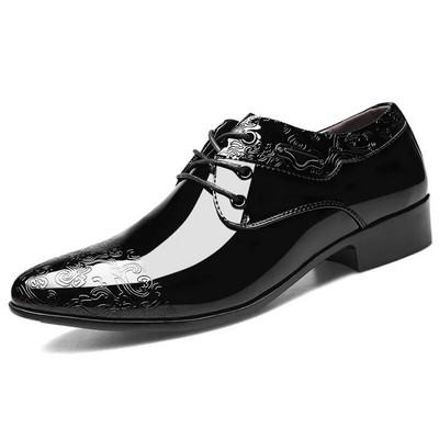 Oxfordi kingad meestele luksuslikud lakknahast pulmakingad kontorislipid meestele töökingad Uued teravavarbalised derbies sapatos masculinos