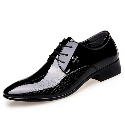 Oxfordi kingad meestele luksuslikud lakknahast pulmakingad kontorislipid meestele töökingad Uued teravavarbalised derbies sapatos masculinos