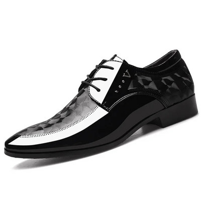 Oxfordi kingad meestele luksuslikud lakknahast pulmakingad kontorislipid meestele töökingad Uued teravavarbalised derbies sapatos masculinos