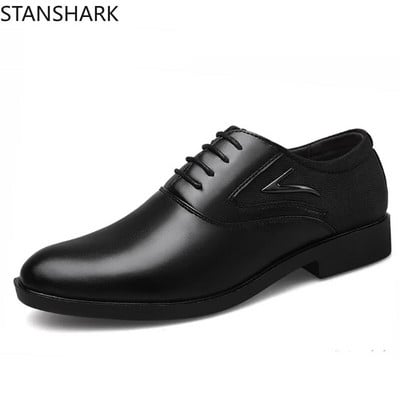 New Men Pu Δερμάτινα Παπούτσια Oxford Flat Classic Επίσημα Παπούτσια Επαγγελματικά παπούτσια με κορδόνια Μαύρα Καφέ Hombre Plus μέγεθος 38-48