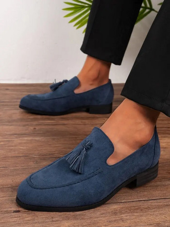 Ανδρικά Loafers Επώνυμα παπούτσια Vintage slip-on Classic Casual Ανδρικά παπούτσια οδήγησης Νυφικά ανδρικά παπούτσια Φούντα μυτερά
